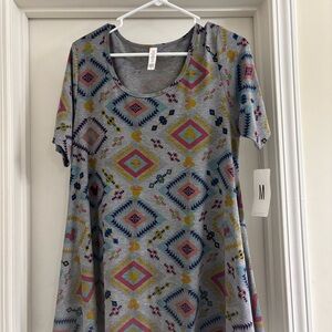 LuLaRoe Disney Perfect T Shirt Sz  M Minnie Mouse Aztec Print